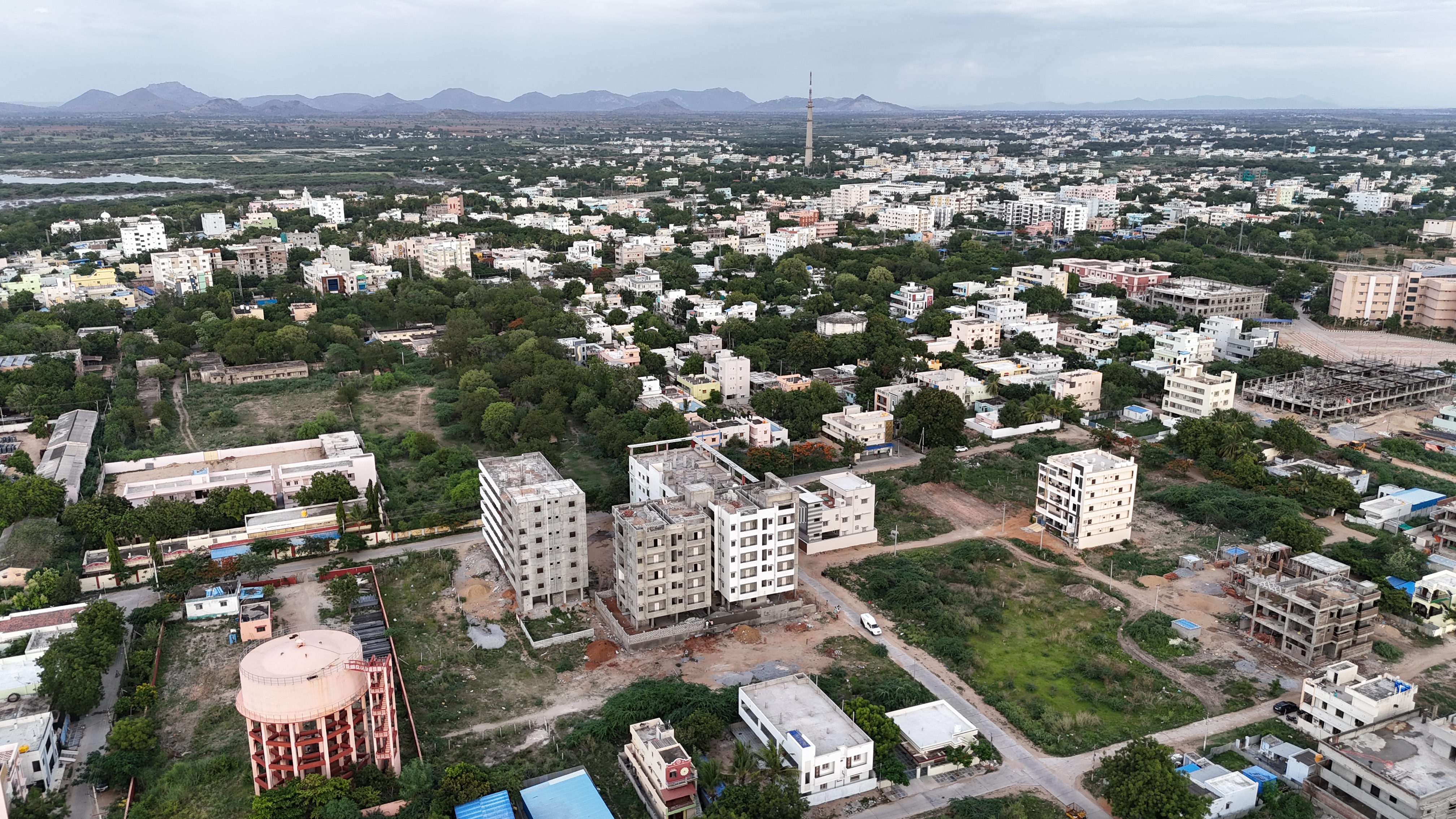 Apartment and School Anantapur Redrock Constructions